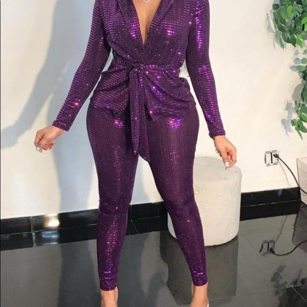 Purple Sequin Set